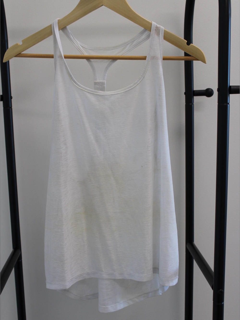 Fabletics Light Gray Crossback Tank